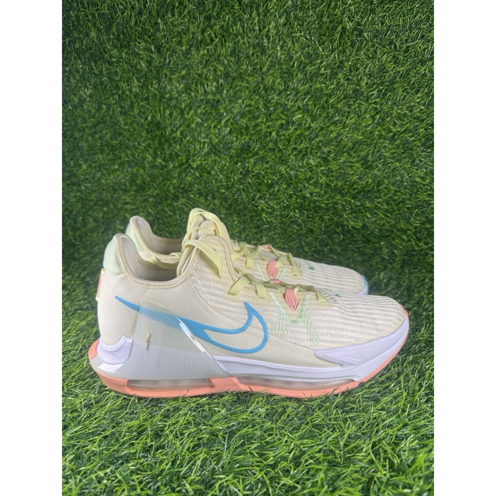 Nike Lebron Witness VI Coconut Milk/Lt Blue/Pink #CZ4052-103 Men's Sz 12